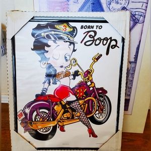 Vintage 1993 Betty boop cartoon print wall pic.2 ft picture with no glass